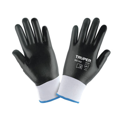 Guantes de Nitrilo XG Truper GU-154 - Resistentes a Aceites y Solventes para Trabajo Industrial