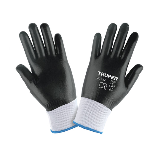 Guantes de Nitrilo XG Truper GU-154 - Resistentes a Aceites y Solventes para Trabajo Industrial