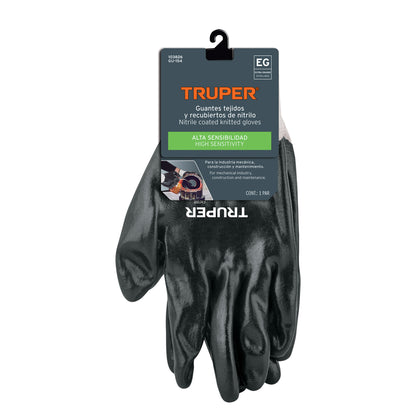 Guantes de Nitrilo XG Truper GU-154 - Resistentes a Aceites y Solventes para Trabajo Industrial
