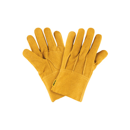 Guantes de Carnaza Cortos PRETUL GU-225 - Protección Industrial contra Chispas y Abrasión para Manejo de Metales