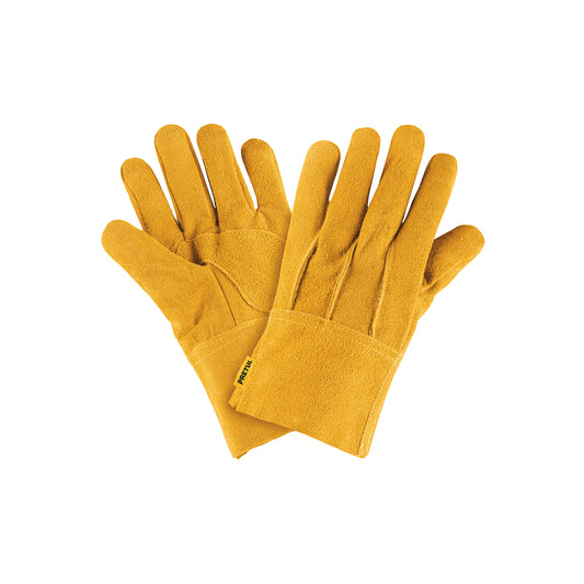 Guantes de Carnaza Cortos PRETUL GU-225 - Protección Industrial contra Chispas y Abrasión para Manejo de Metales