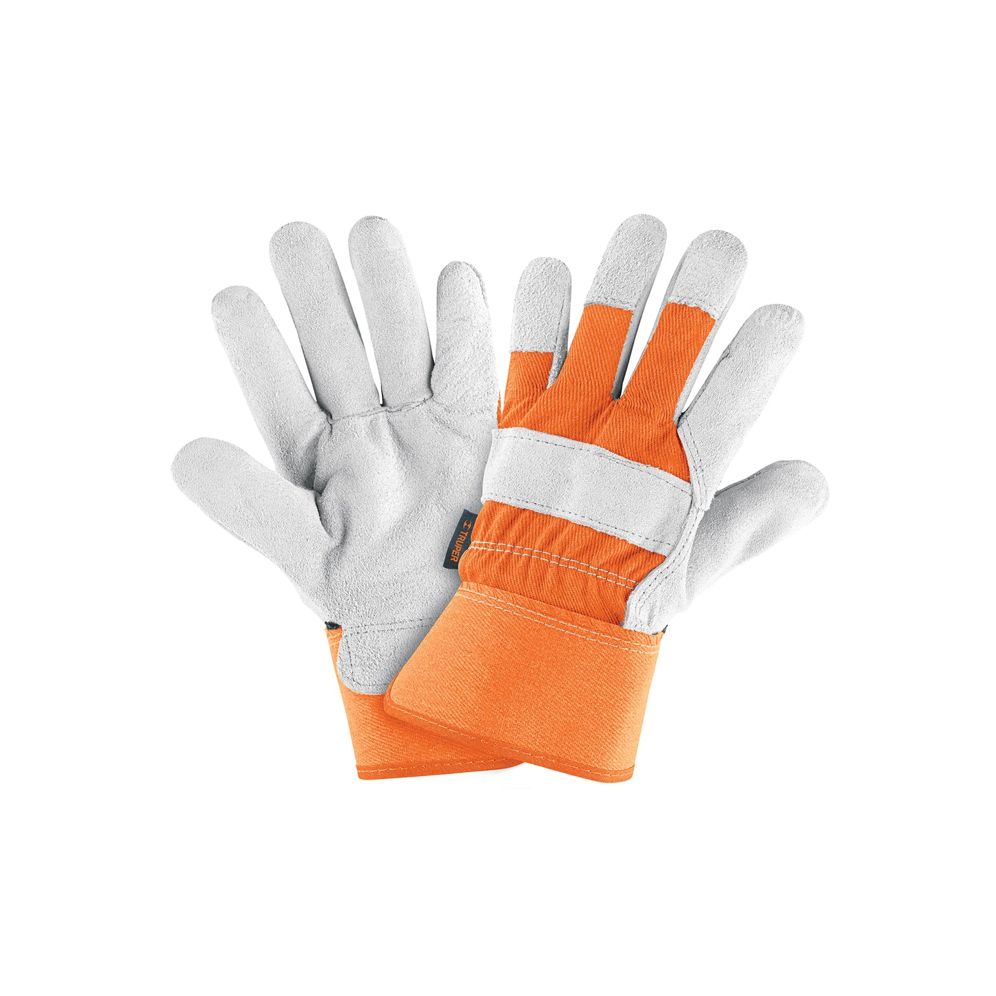 Guantes de Seguridad Industrial TRUPER GU-235 - Carnaza y Loneta con Refuerzo en Nudillos - Protección Completa para Construcción y Trabajo Pesado