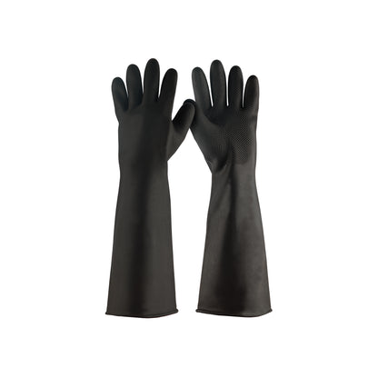 Guantes de Látex Industrial TRUPER GU-322 - Protección Química Antiderrapante con Puños Largos para Limpieza y Desengrase Industrial