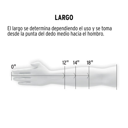 Guantes de Látex Industrial XG Truper GU-324 - Protección Química Antiderrapante con Puños Extra Largos