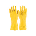 Guantes de Látex Amarillos XG Pretul GU-344 - Protección Antiderrapante para Limpieza Industrial y Doméstica con Fibra de Algodón