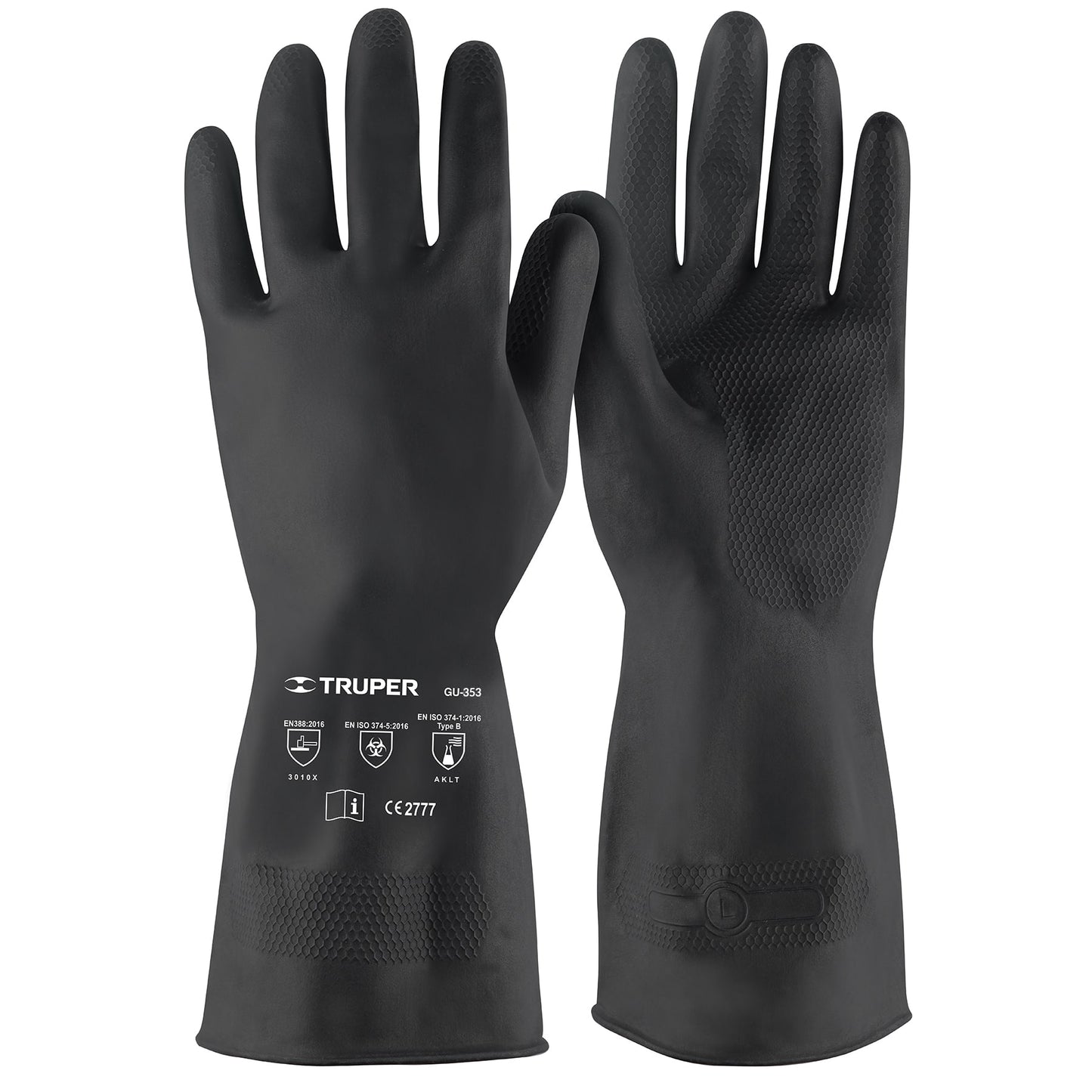 Guantes de Látex TRUPER GU-353 - Protección Química Antiderrapante para Pintura y Agricultura - Talla G