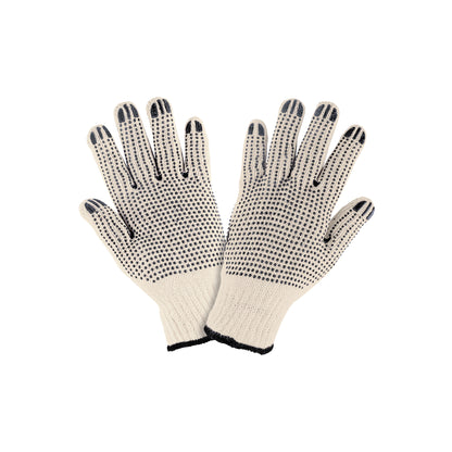 Guantes de Trabajo PRETUL GU-425 - Algodón con Puntos PVC Antideslizantes para Máximo Agarre y Protección Industrial