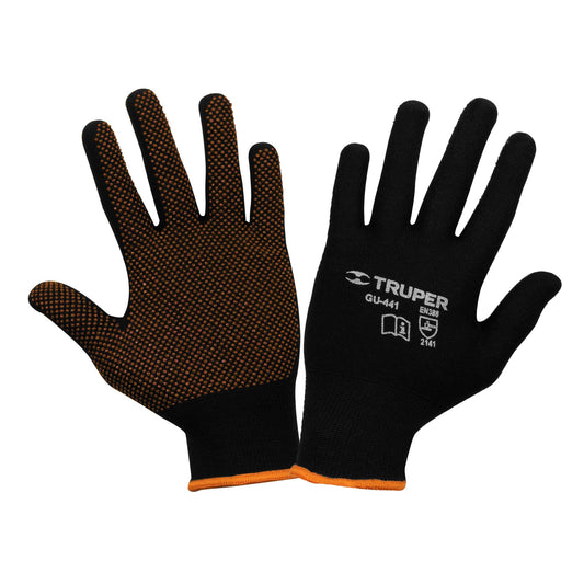 Guantes de Poliéster con Puntos PVC TRUPER GU-441 - Máximo Agarre y Sensibilidad para Trabajo Industrial Seco