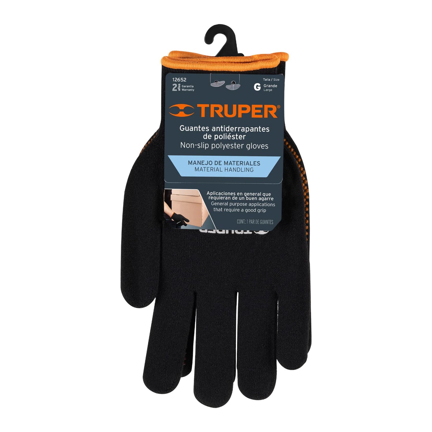 Guantes Industriales TRUPER GU-443 Poliéster con Puntos PVC - Máximo Agarre y Protección para Trabajo Seguro
