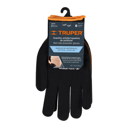 Guantes Industriales TRUPER GU-443 Poliéster con Puntos PVC - Máximo Agarre y Protección para Trabajo Seguro