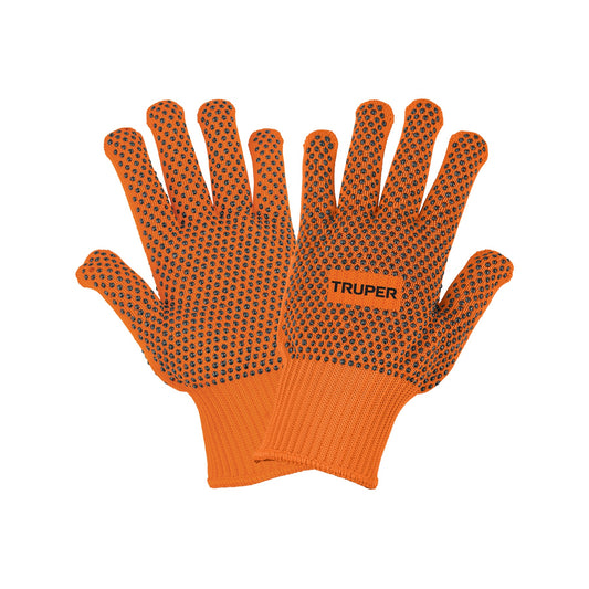 Guantes de Algodón con Puntos PVC TRUPER GU-445 - Agarre Superior para Trabajo Industrial y Construcción