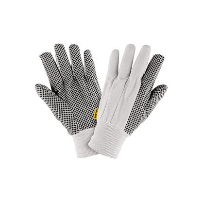 Guantes de Algodón con Puntos PVC PRETUL GU-455 - Protección y Agarre Superior para Trabajo General, Automotriz y Jardinería