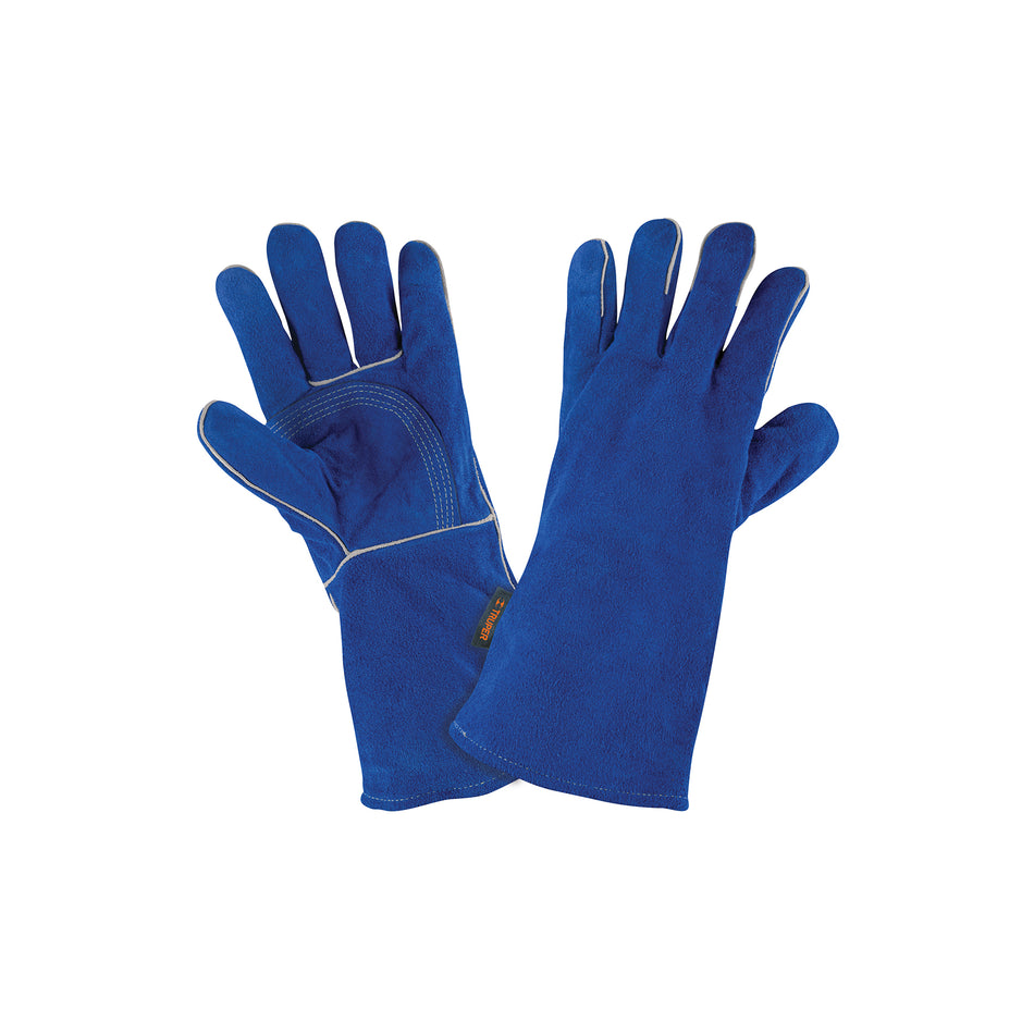 Guantes de Soldador Reforzados TRUPER GU-515 - Protección Profesional contra Chispas y Calor con Puño Largo 6" - Resistentes al Fuego para Soldadura y Herrería