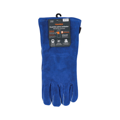 Guantes de Soldador Reforzados TRUPER GU-515 - Protección Profesional contra Chispas y Calor con Puño Largo 6" - Resistentes al Fuego para Soldadura y Herrería