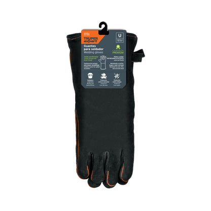 Guantes de Soldador Reforzados TRUPER EXPERT GU-520 - Protección Profesional contra Chispas y Calor con Puño Largo 7" - Resistentes Abrasión para Soldadura y Herrería