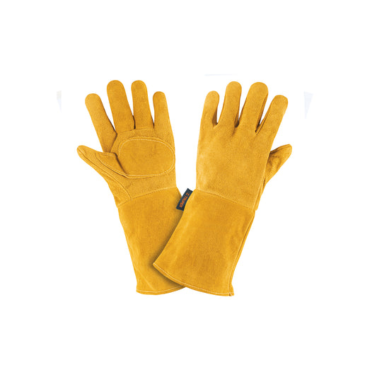 Guantes de Carnaza Largos TRUPER GU-525 - Protección Profesional para Soldadura y Herrería