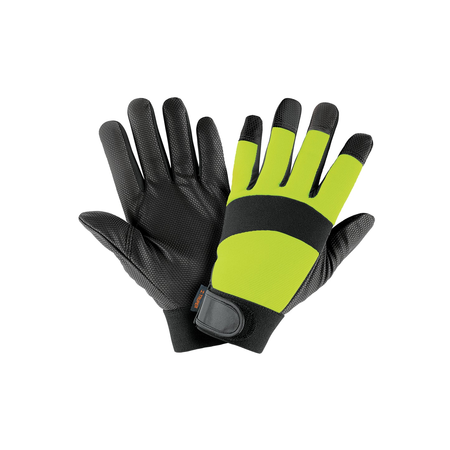 Guantes Mecánicos Alta Visibilidad Verde Antiderrapantes - Protección Contra Grasa y Aceite - Palma Poliuretano Transpirable GU-645