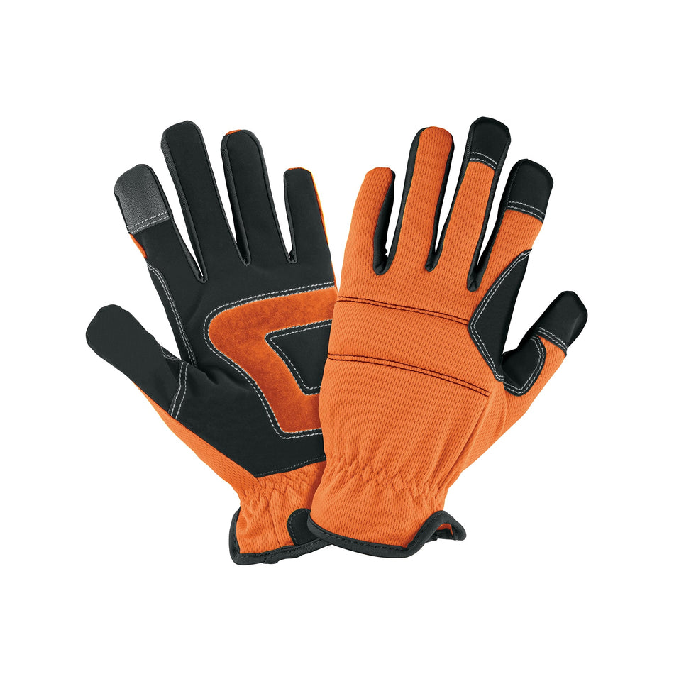 Guante de Mecánico TRUPER para Mujer GU-685 - Protección Profesional con Refuerzo de Carnaza Sintética y Pantalla Táctil para Herramientas Eléctricas y Mantenimiento