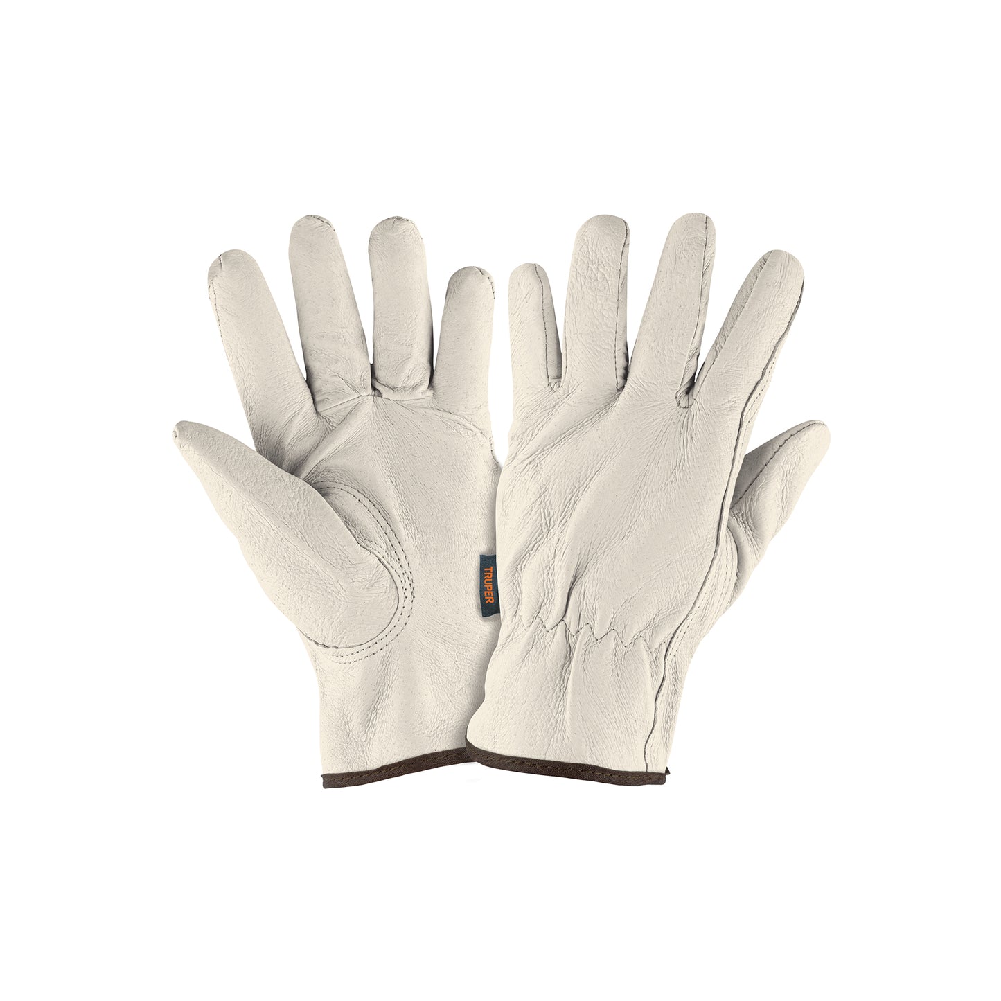 Guantes de Piel de Cerdo TRUPER GU-743 - Protección Industrial Resistente Abrasión para Construcción y Maquinaria