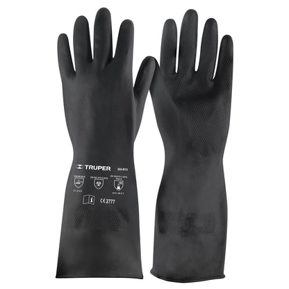 Guantes de Neopreno Químicos TRUPER GU-813 - Resistentes a Ácidos, Solventes y Aceites - Protección Industrial Antiderrapante