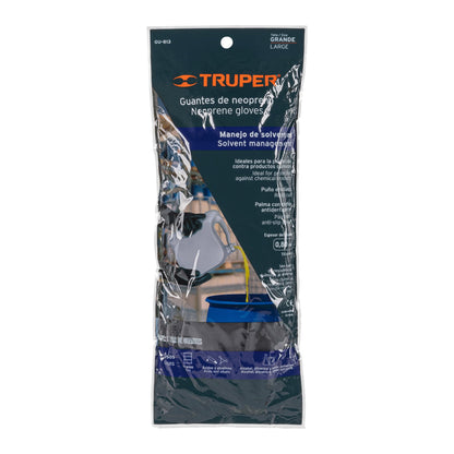 Guantes de Neopreno Químicos TRUPER GU-813 - Resistentes a Ácidos, Solventes y Aceites - Protección Industrial Antiderrapante