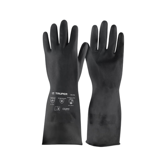 Guantes de Neopreno Resistentes a Químicos XG Truper GU-814 - Protección Profesional contra Ácidos, Solventes y Aceites
