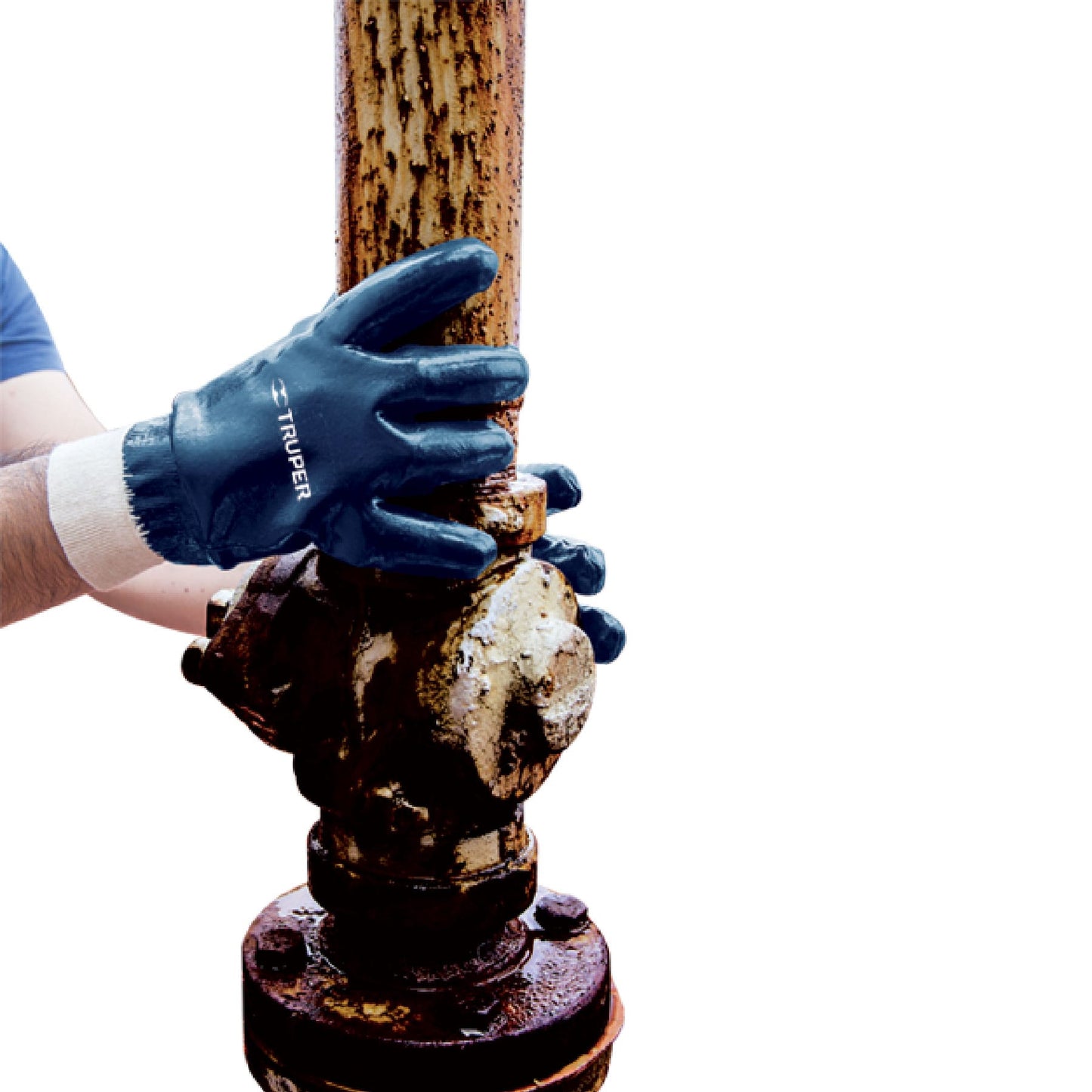 Guantes de Algodón con Recubrimiento de Nitrilo TRUPER GU-835 - Resistentes a Aceites, Grasas y Solventes para Mantenimiento Industrial