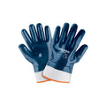 Guantes de Seguridad Industrial GU-845 - Algodón con Recubrimiento de Nitrilo - Resistentes a Aceites, Grasas y Solventes - Protección Completa para Mantenimiento y Procesos Húmedos