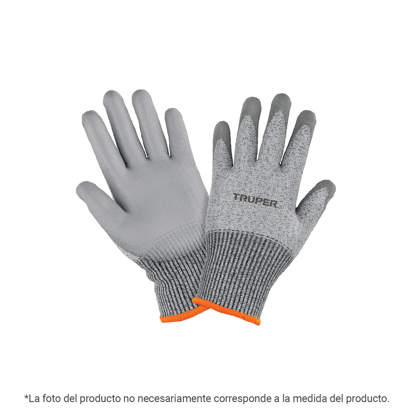 Guante Anticorte Nivel 5 TRUPER GU-912 Poliuretano Talla M - Protección Máxima Contra Cortes para Manejo Vidrio y Metal