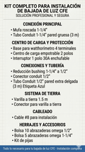 Kit Listo para Instalar CFE - Bajada de Luz Completa