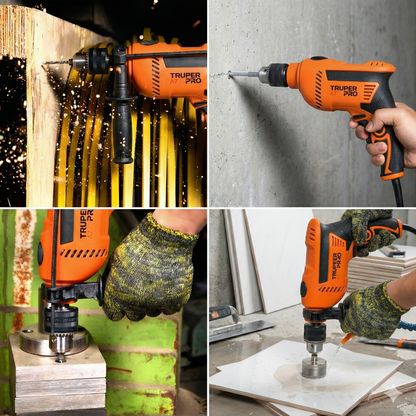Rotomartillo TRUPER PRO® 1/2” 650W | Taladro Percutor Profesional con Velocidad Variable