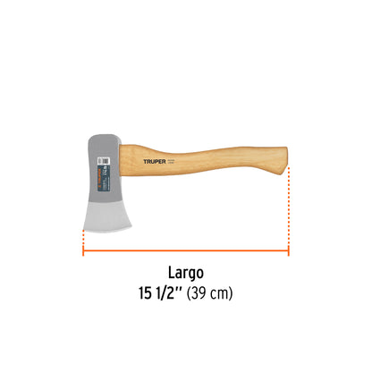 Hacha Cazadora Truper 1-3/4 lb Mango Hickory 15" - Solución Profesional para Corte de Madera HC-1-3/4