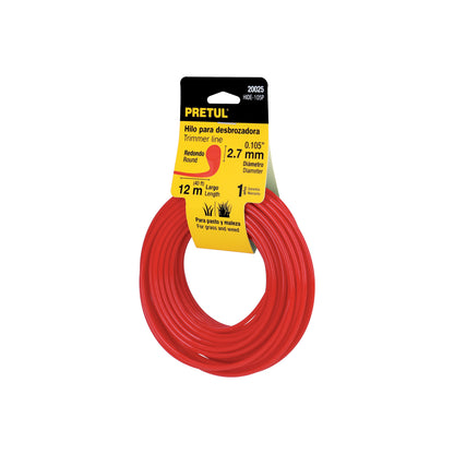 Hilo redondo, para desbrozadora, 2.7mm x12m, tarjeta, PRETUL