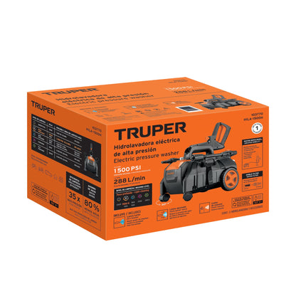 Hidrolavadora eléctrica horizontal 1500 PSI, TRUPER