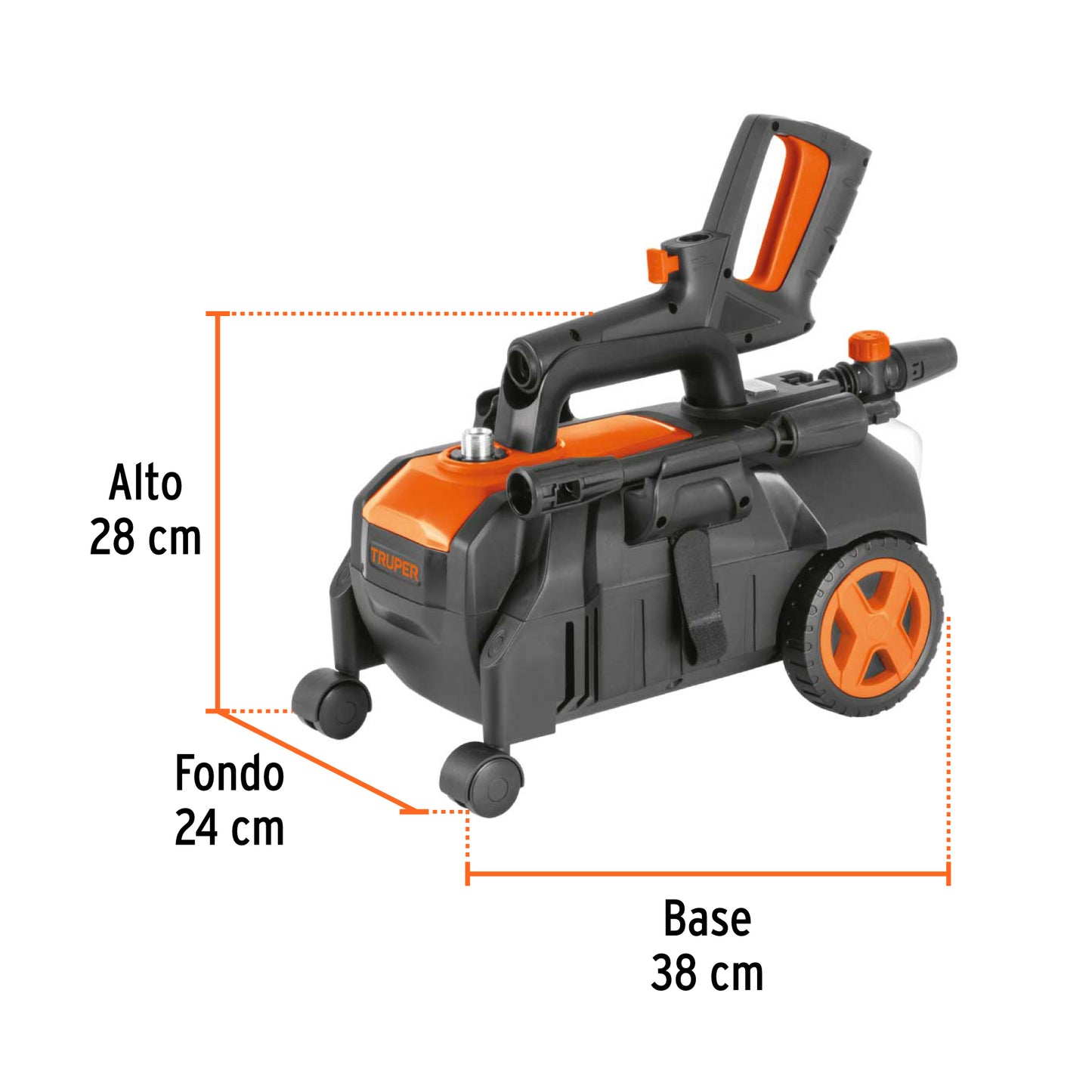Hidrolavadora eléctrica horizontal 1500 PSI, TRUPER
