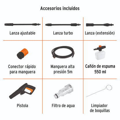 Accesorios incluidos con la hidrolavadora Truper HILA-1500
