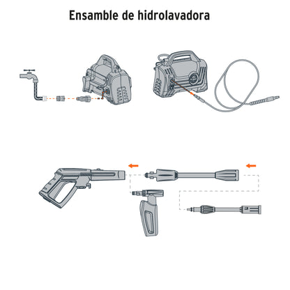 Hidrolavadora eléctrica compacta 1600 PSI, Truper