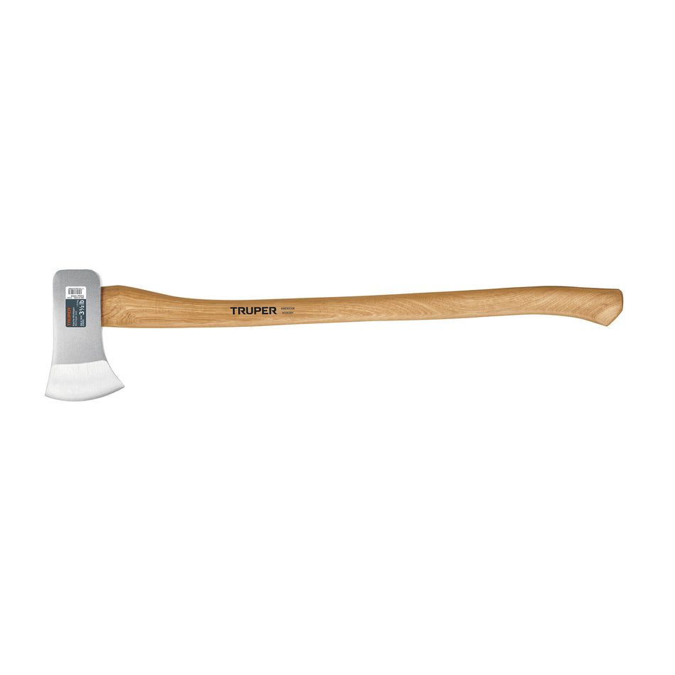 Hacha Michigan Truper 3.5 lb Mango Hickory 34" - Herramienta Profesional para Talar Árboles, Partir Leña y Cortar Ramas - Acero al Carbono Tratamiento Térmico HM-3-1/2M