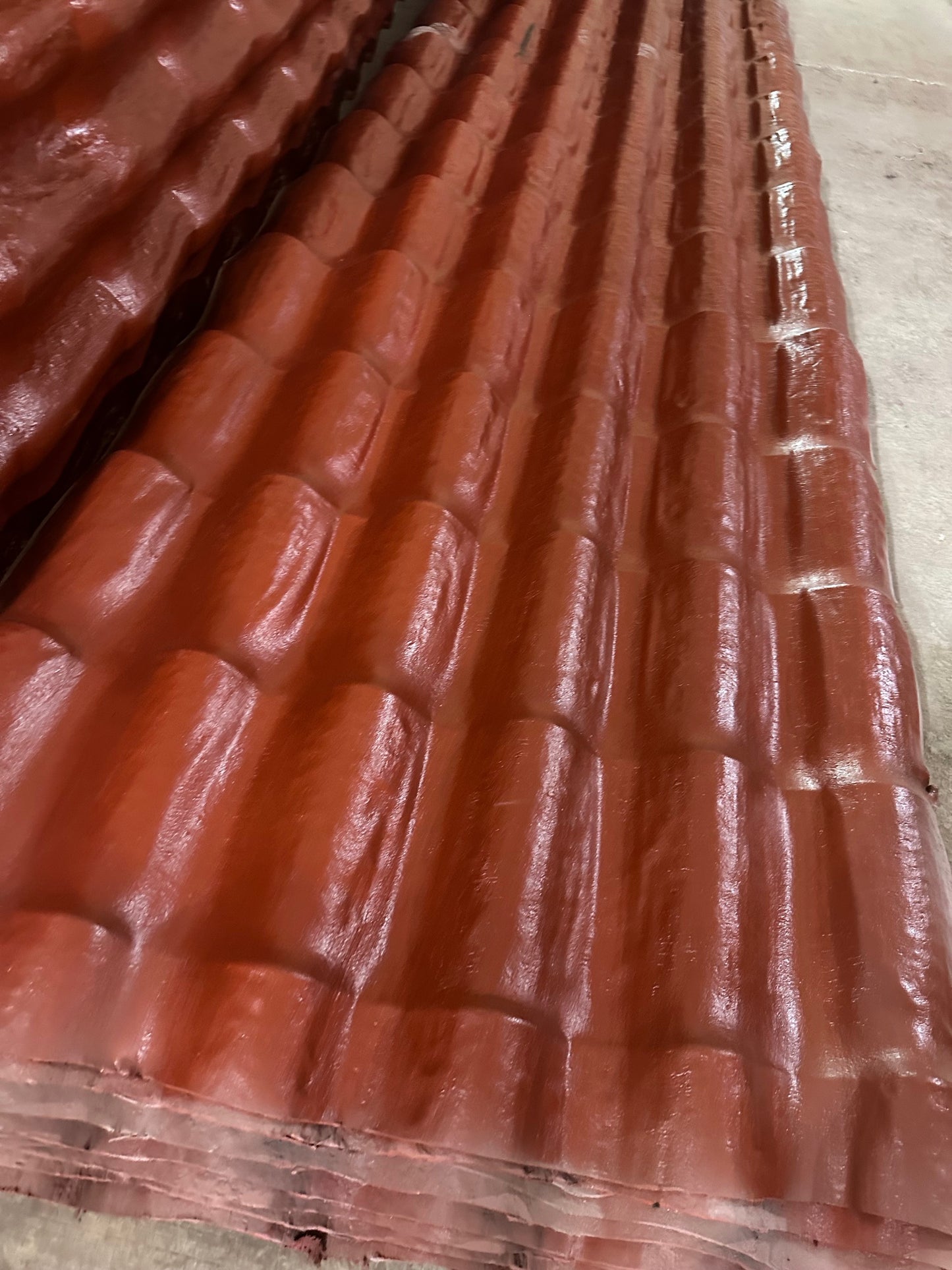 Lámina Plástica Tipo Teja Roja para Techo 6m x 1.08m