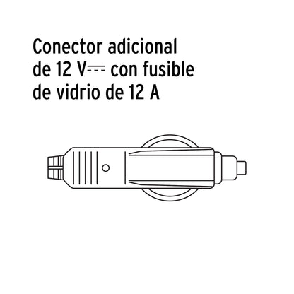 Inversor de Corriente 120W TRUPER INCO-120 - Convierte 12V a 120V para Auto con 2 Puertos USB - Solución Portátil para Cargar Laptop, Tablet y Celular en Viajes
