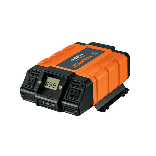 Inversor de Corriente 1500W Truper INCO-1500 - Convierte 12V a 120V con USB para Auto, Camión y Herramientas Portátiles