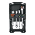 Juego 8 Llaves Combinadas con Matraca JC-8XM EXPERT - Acero Cromo Vanadio 90 Dientes - Solución Profesional para Espacios Reducidos