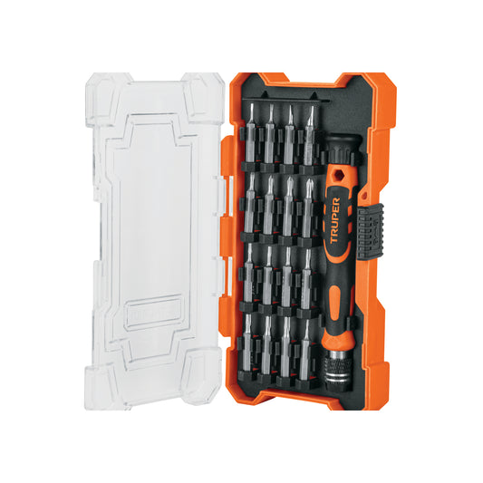 Desarmador de Precisión JOY-17 con 16 Puntas Intercambiables - Kit Profesional Magnético para Electrónica y Reparaciones de Alta Precisión