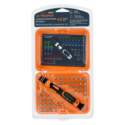 Desarmador de Precisión JOY-43 con 42 Puntas Intercambiables - Kit Profesional para Electrónica y Reparaciones de Precisión