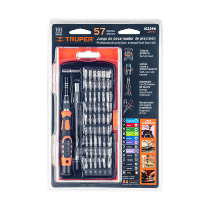 Desarmador de Precisión JOY-57 con 57 Puntas Intercambiables - Kit Profesional para Electrónica y Reparaciones