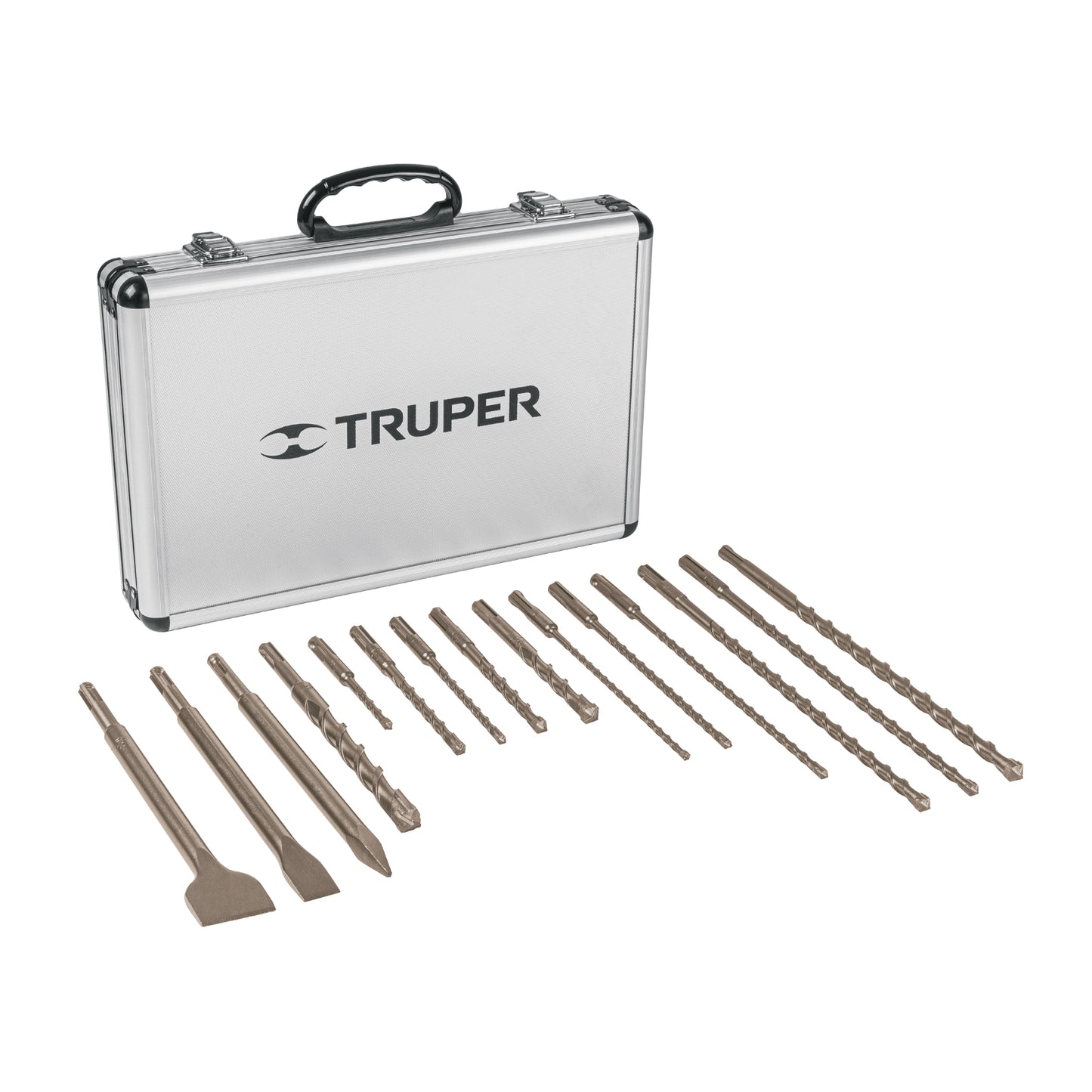 Juego de 15 brocas y cinceles SDS Plus en estuche, TRUPER