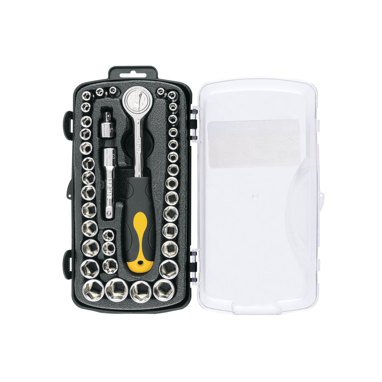 Juego de Herramientas Mecánicas Pretul 39 Piezas 1/4" y 3/8" con Estuche - Kit Completo para Reparación Automotriz y Mantenimiento Profesional JUDA-38P