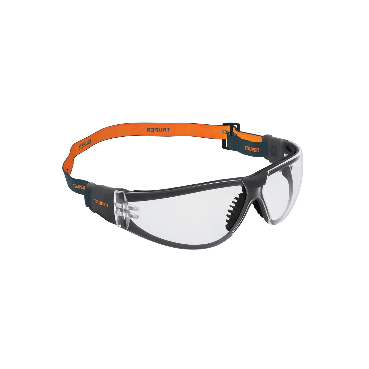Lentes de Seguridad Transparentes con Banda Elástica TRUPER Active - Protección UV Antiempañante para Industria, Construcción y Deportes - LEDE-ST-R