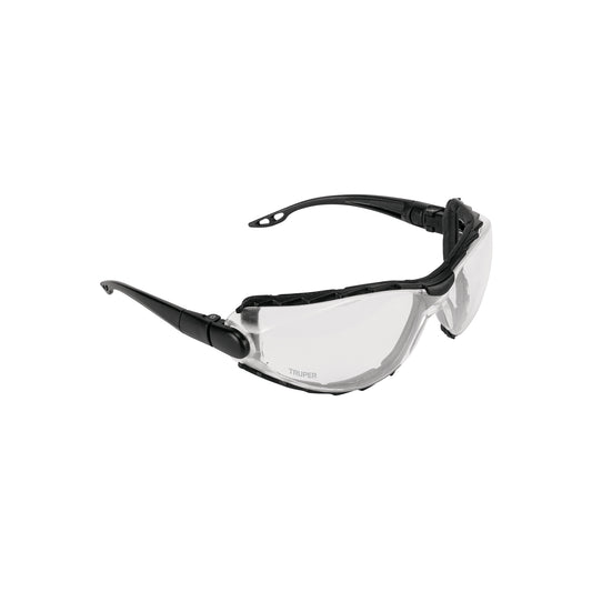 Lentes de Seguridad Antiempañantes Expert LEDE-TX - Protección UV Policarbonato con Marco Espuma y Correa Ajustable para Trabajo, Deportes y Hogar