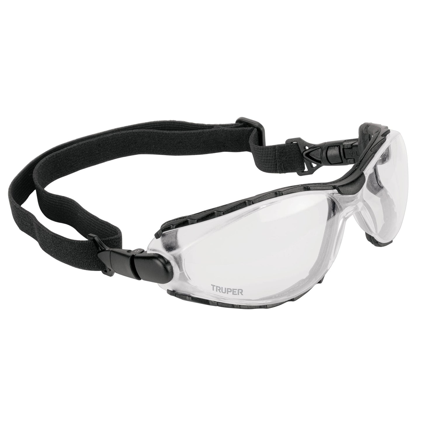 Lentes de Seguridad Antiempañantes Expert LEDE-TX - Protección UV Policarbonato con Marco Espuma y Correa Ajustable para Trabajo, Deportes y Hogar